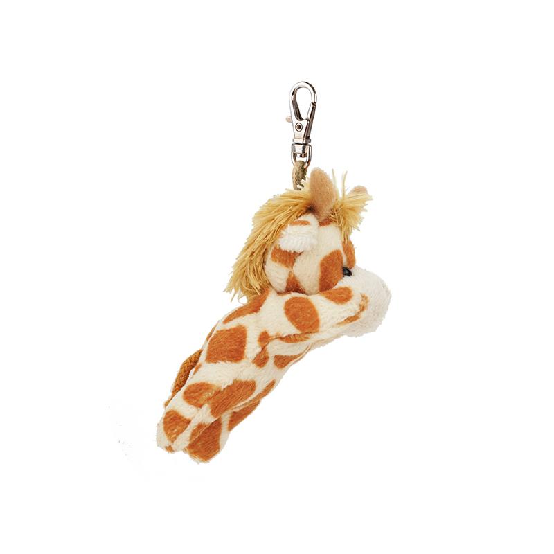 yorkshire wildlife park giraffe bag clip softies small soft toy with beige coat and yellow spots 6 cm