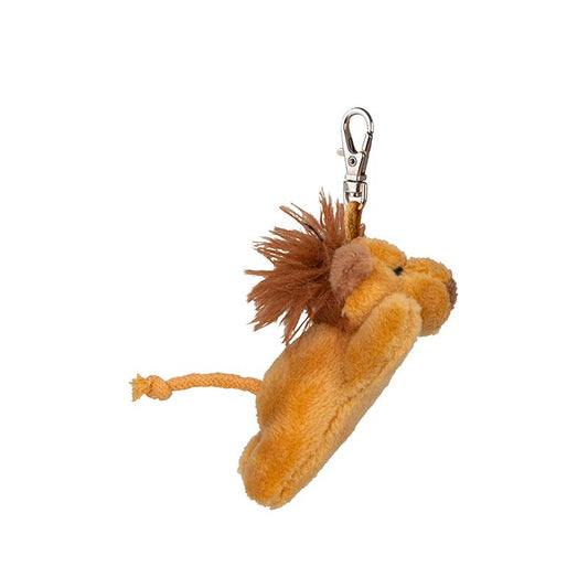 yorkshire wildlife park lion bag clip softies small soft toy with beige coat and brown mane 6 cm