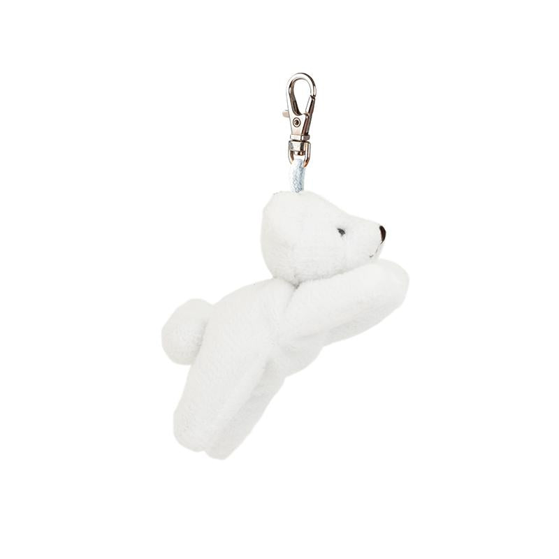 yorkshire wildlife park polar bear bag clip softies small soft toy with white fur 6 cm