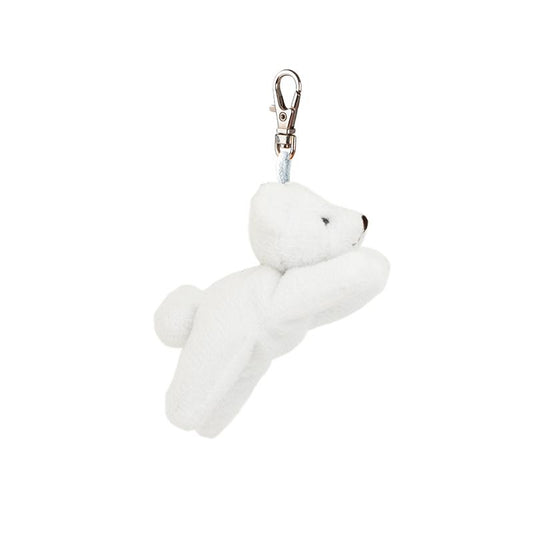 yorkshire wildlife park polar bear bag clip softies small soft toy with white fur 6 cm
