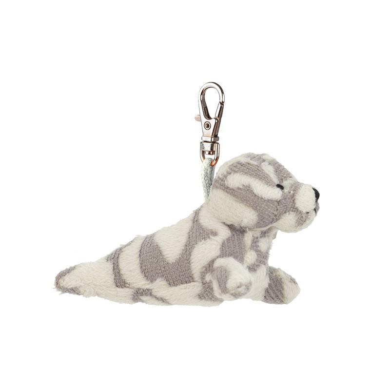 yorkshire wildlife park seal bag clip softies small soft toy with grey and white coat 6 cm