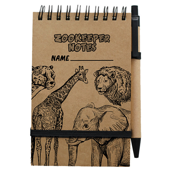 Zookeeper Notes - Recycled Notepad - Savannah - A6