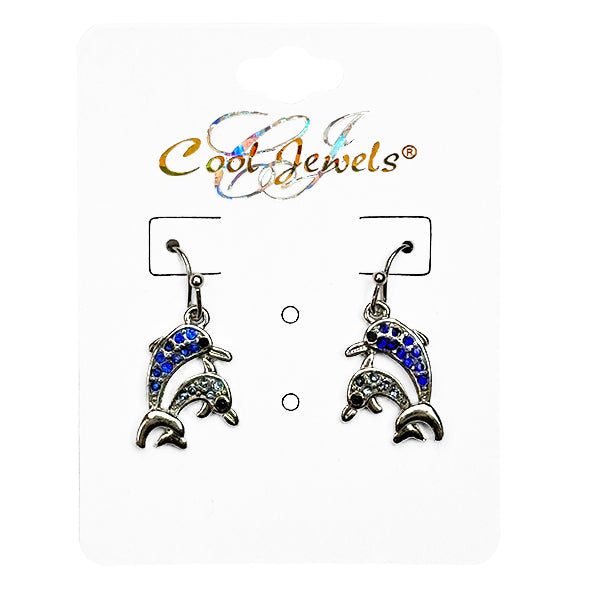 Cool Jewels Earrings Double Dolphin