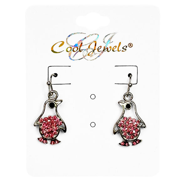 Cool Jewels Earrings Penguin - Pink