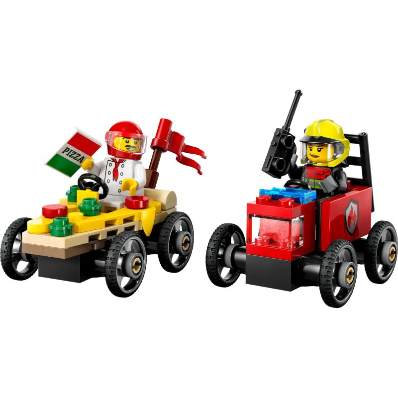 LEGO City - Pizza vs. Fire Truck Race Car