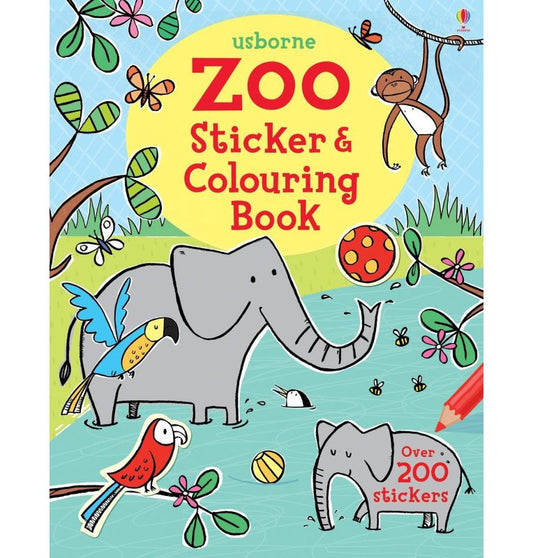 Zoo Sticker & Colouring Book