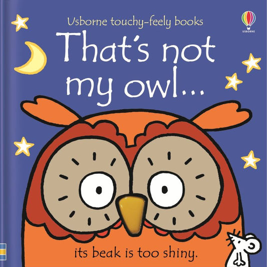 kids book 'thats not my owl' with a drawn image of an owl