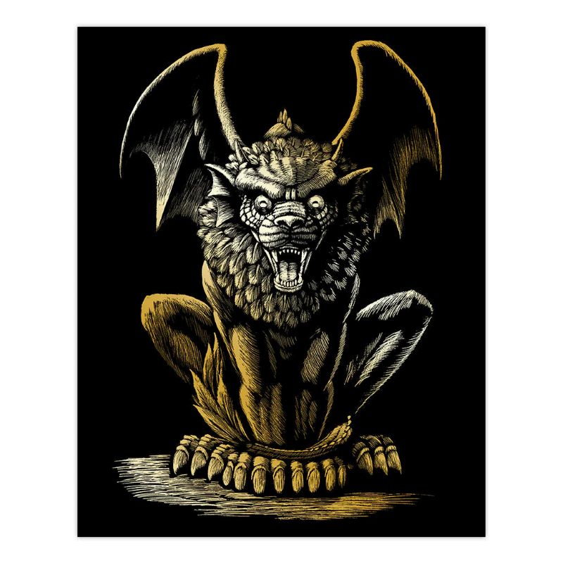 Engraving Art - Lion Gargoyle