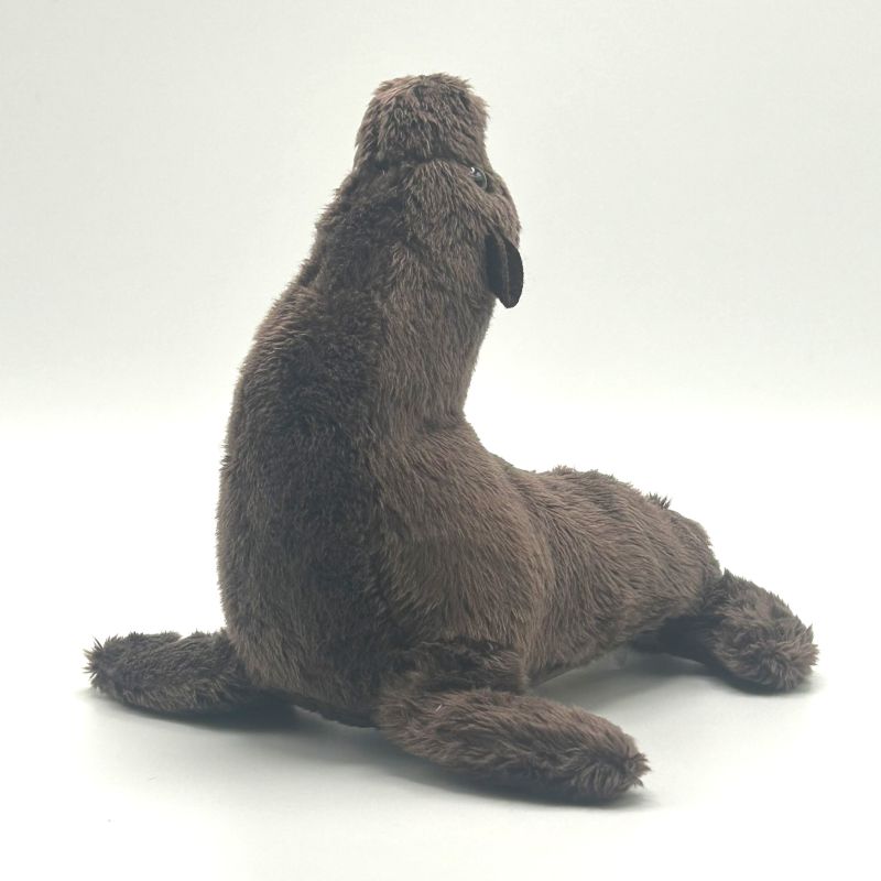 yorkshire wildlife park sea lion small soft toy angle view red coat 15 cm