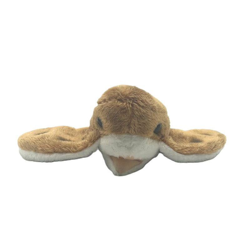 ray small soft toy 15cm with beige and white plush on a white background