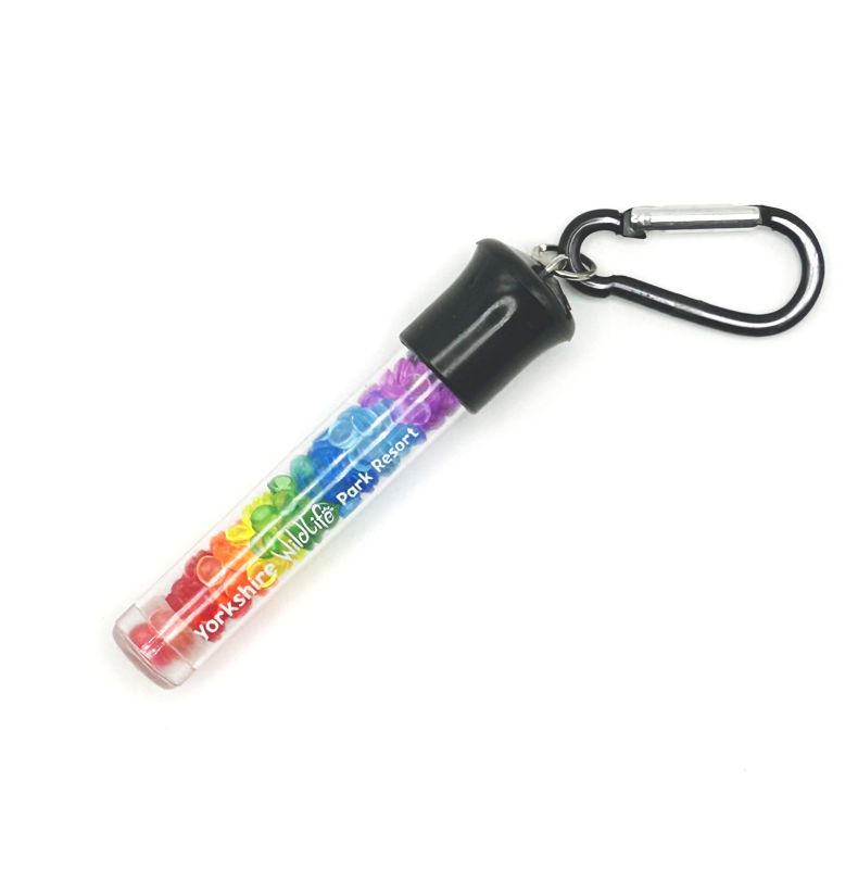 Yorkshire Wildlife Park Gemstone Keyring - Black