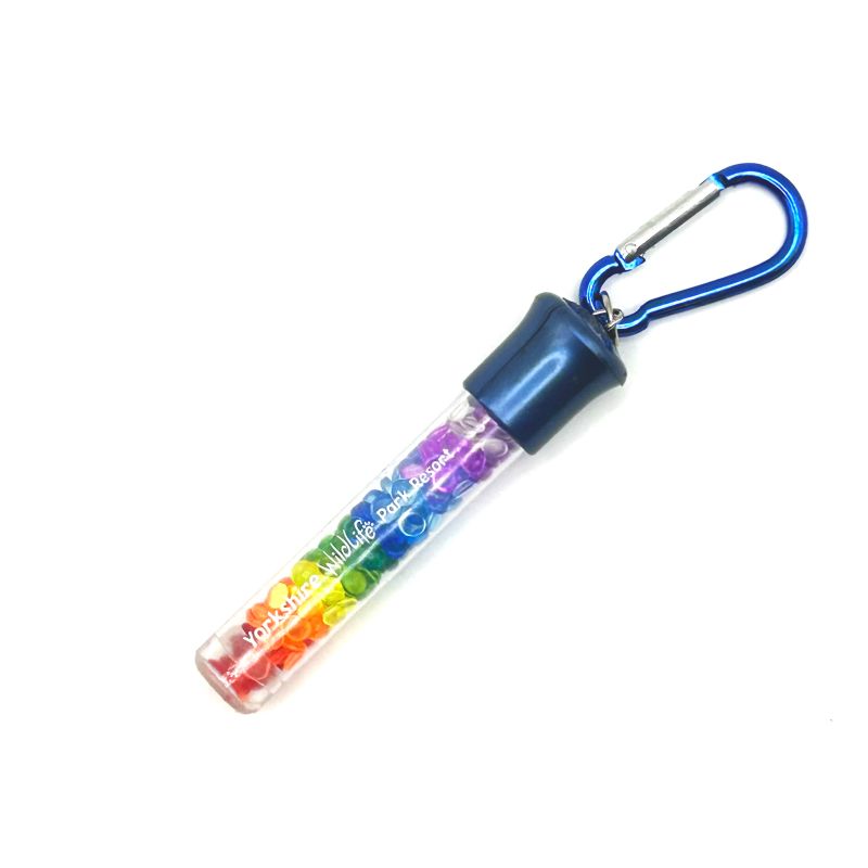 Yorkshire Wildlife Park Gemstone Keyring - Blue