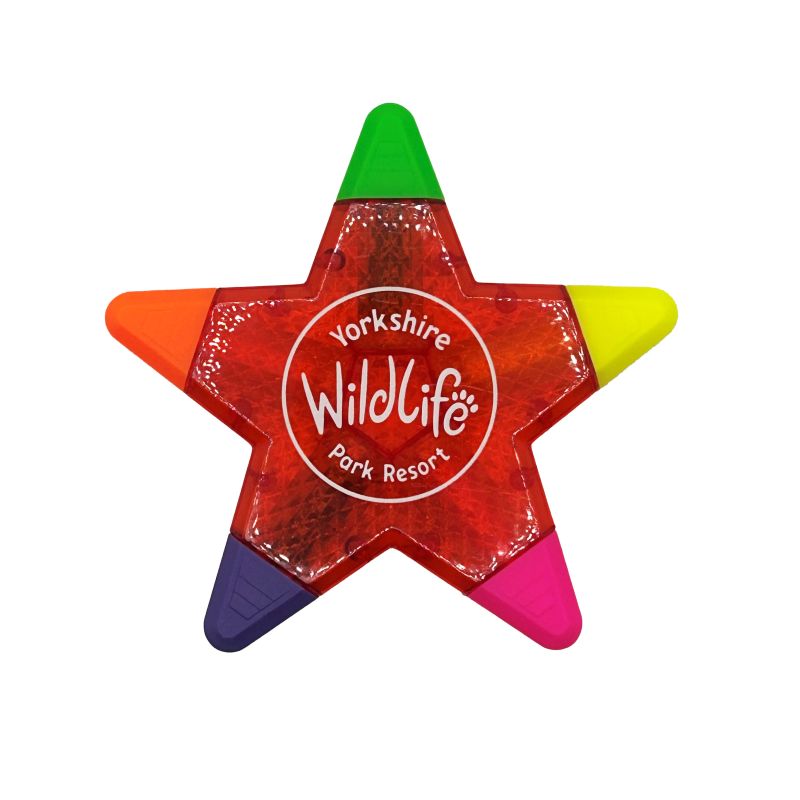 Yorkshire Wildlife Park Star Highlighter - Red