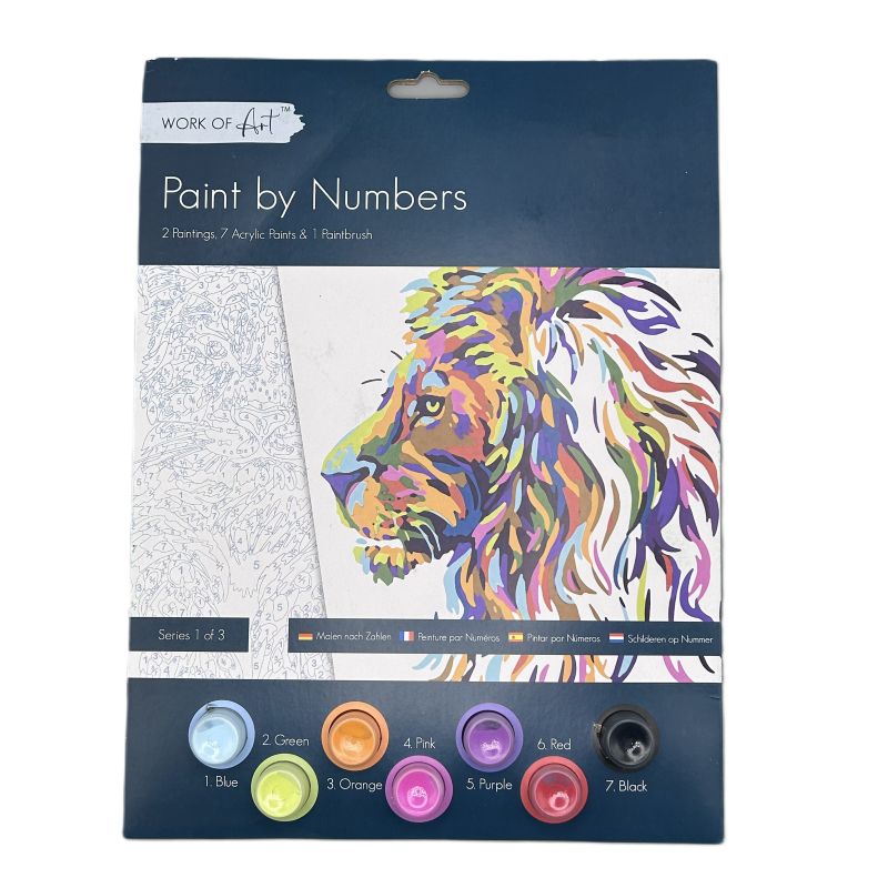 Paint by Numbers Lion & Leopard - A4