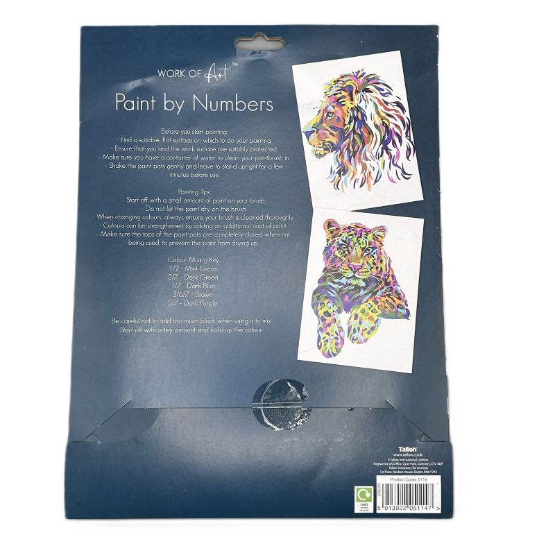 Paint by Numbers Lion & Leopard - A4