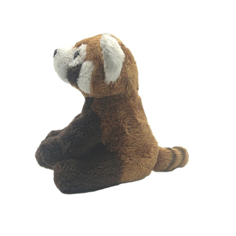 red panda small soft toy 15cm with dark brown light brown and white plush on a white background