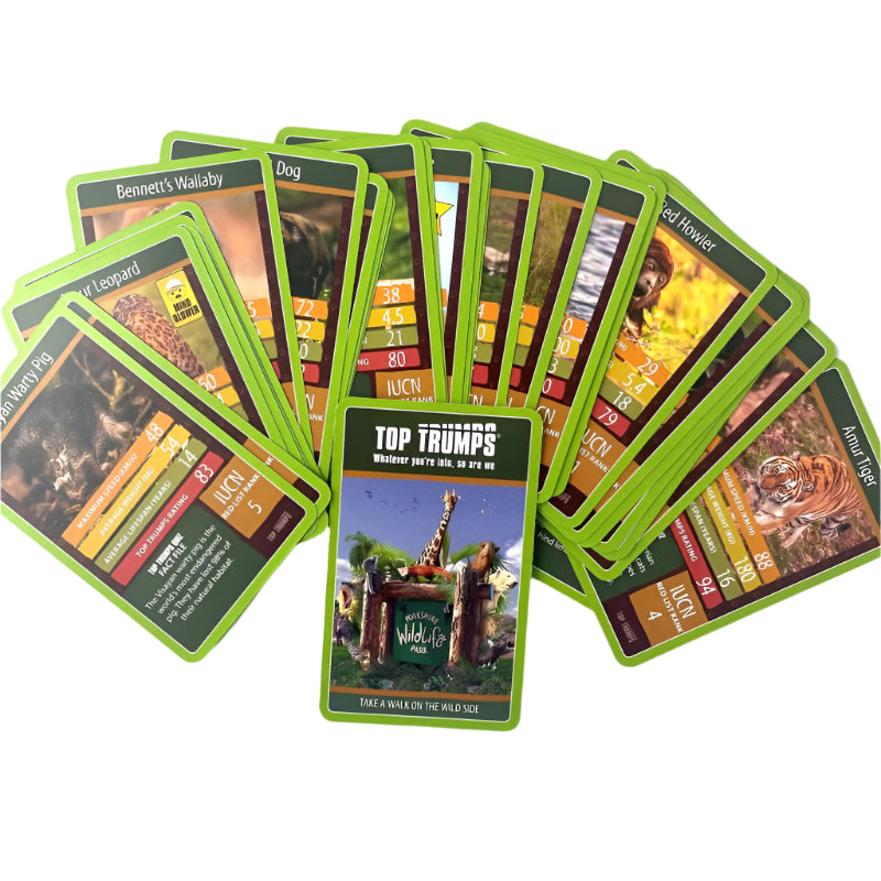 yorkshire wildlife park top trumps with park animals