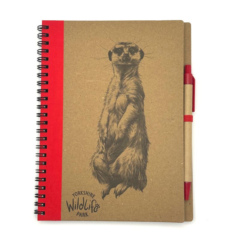 yorkshire wildlife park meerkat eco ring notebook with eco pen a5