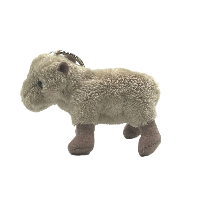 yorkshire wildlife park capybara keyring soft toy beige coat metal keyring 10cm
