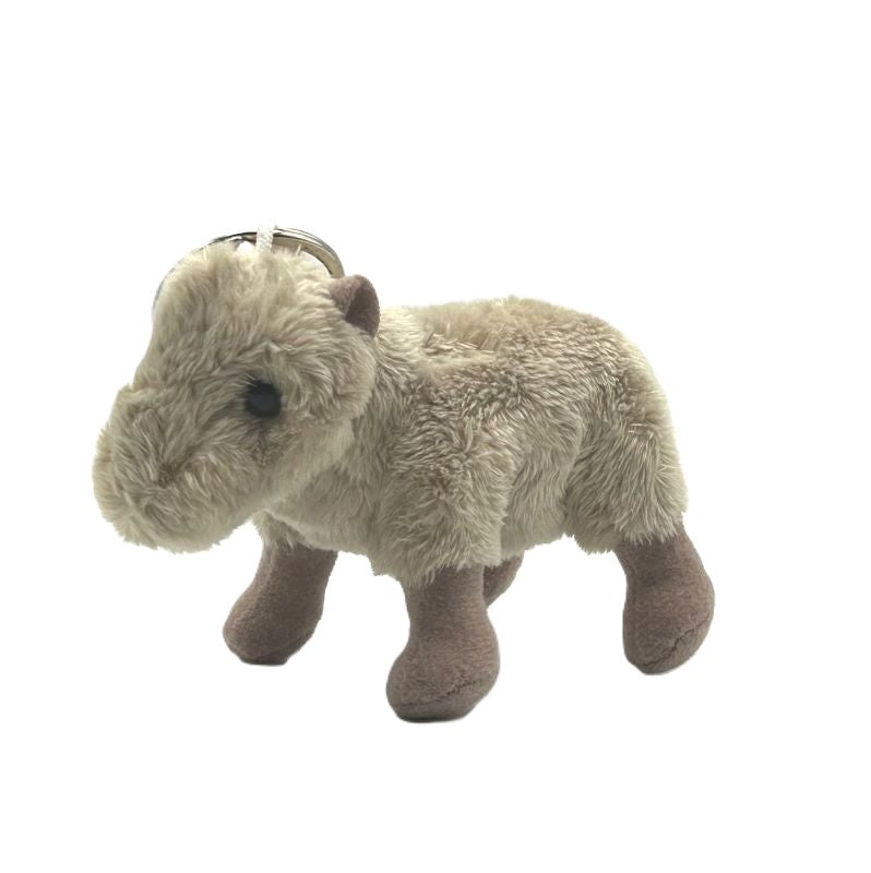yorkshire wildlife park capybara keyring soft toy beige coat metal keyring 10cm