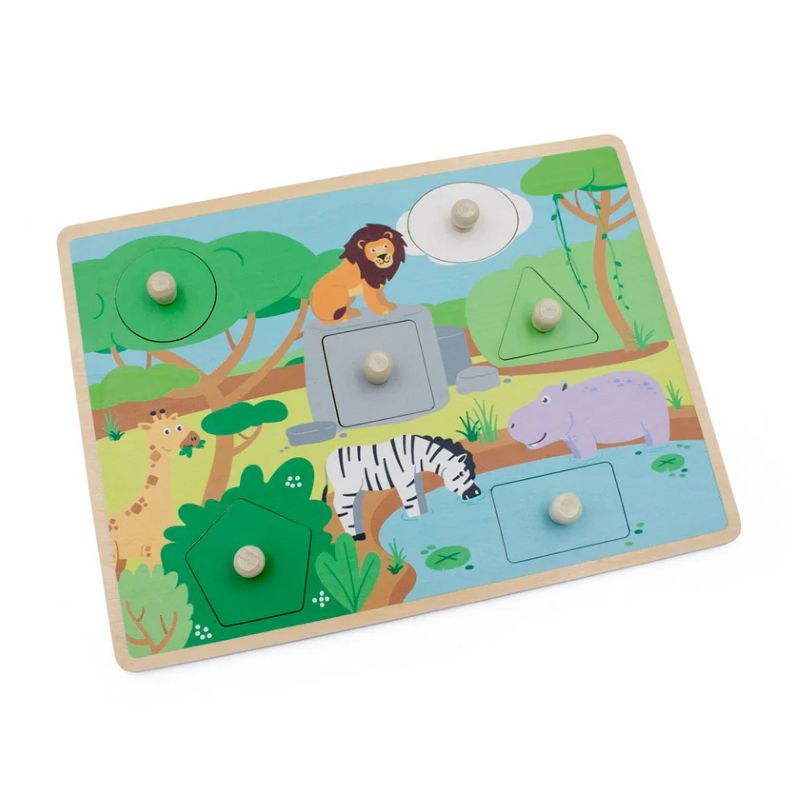 Safari Peek-a-boo Peg Puzzle