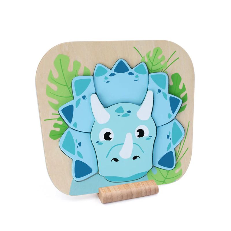 Dino - Raised Puzzle - Triceratops