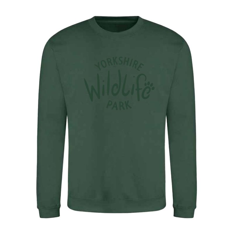 Yorkshire Wildlife Park Adult Sweatshirt - Bottle Green