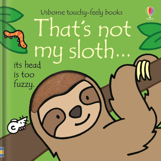 kids book 'thats not my sloth' with a drawn image of a sloth