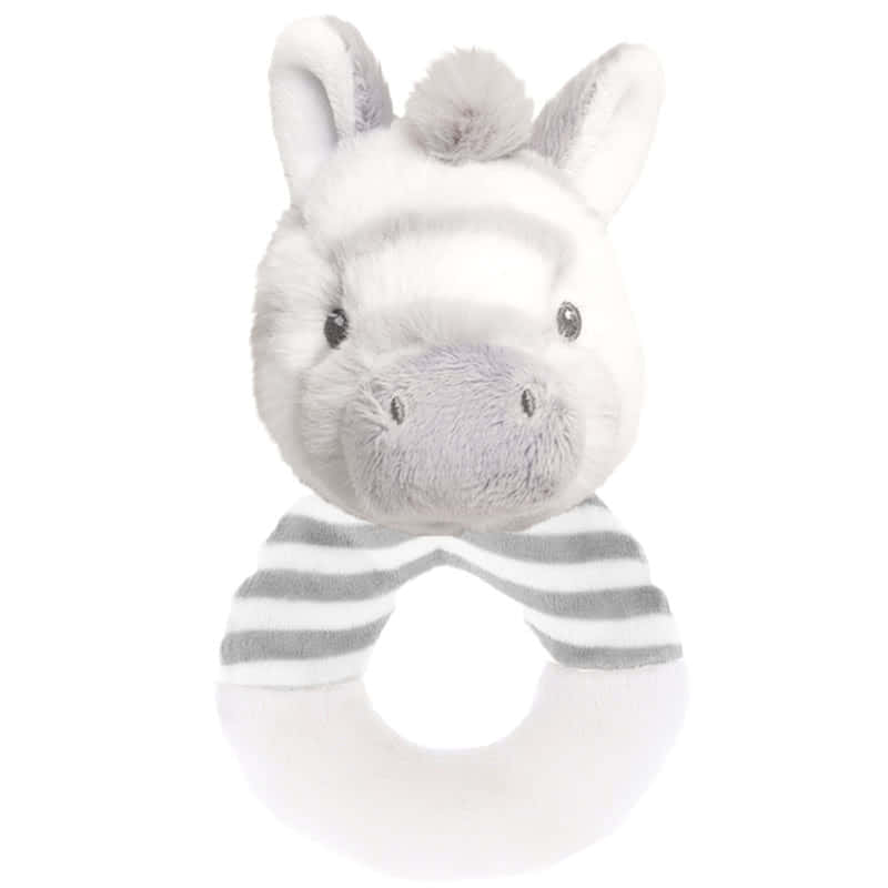 Keeleco Cuddle Zebra Ring Rattle - 14cm