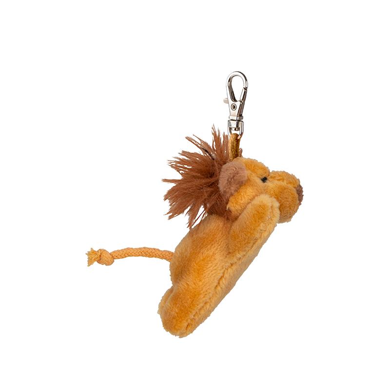 yorkshire wildlife park lion bag clip softies small soft toy with beige coat and brown mane 6 cm