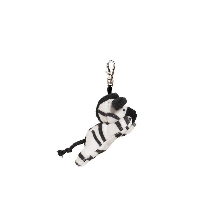 yorkshire wildlife park zebra bag clip softies small soft toy with and black stripes 6 cm