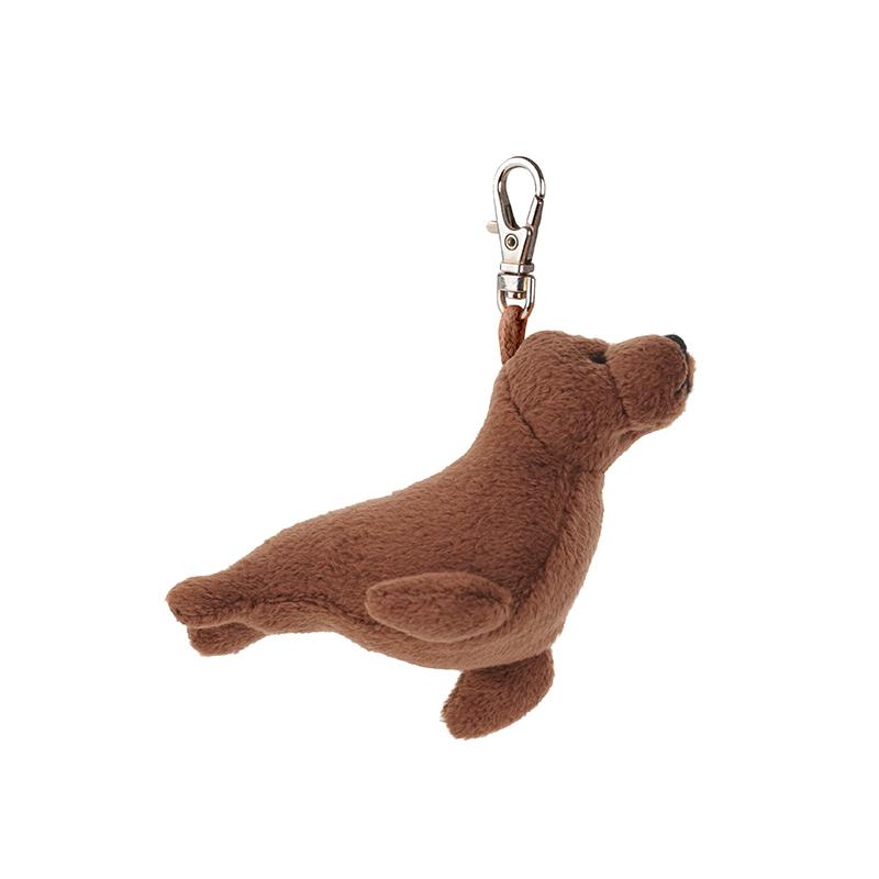 yorkshire wildlife park sea lion bag clip softies small soft toy with brown fur 6 cm