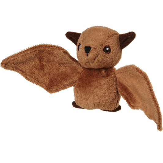 Plush toy bat on a white background