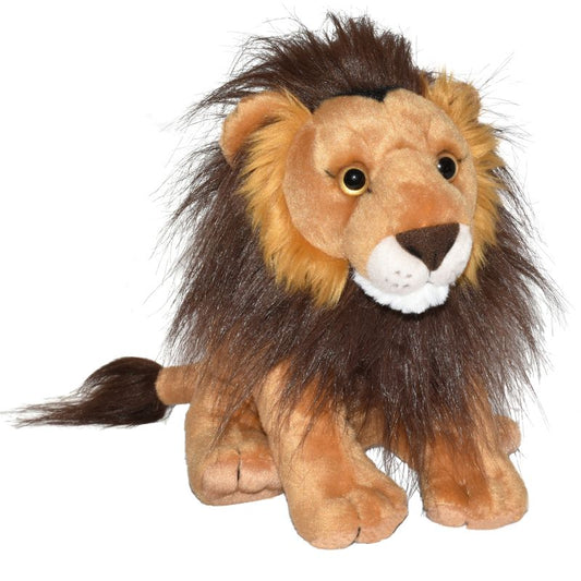 Plush lion large soft toy on a white background