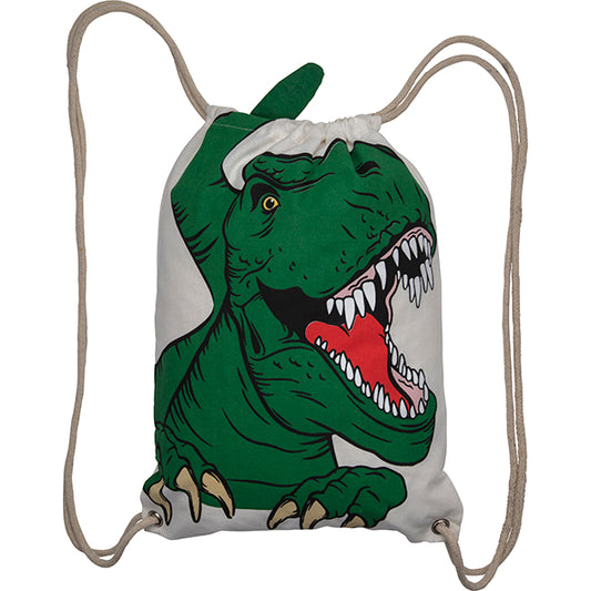 Cotton Drawstring Bag - T-Rex