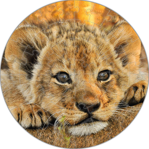 Puzzle Round Lion Cub - 56 pcs