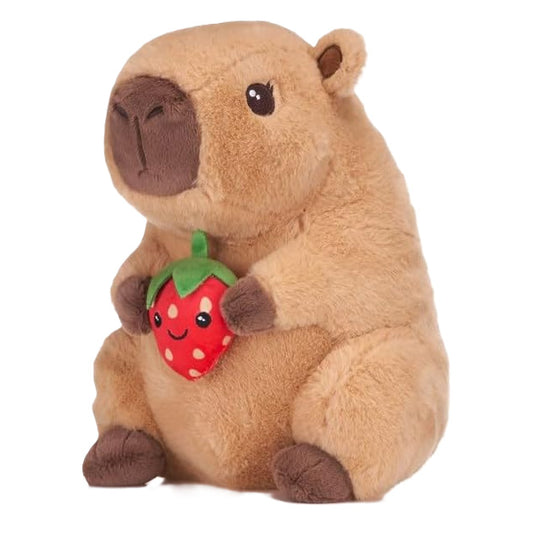 Capybara with Strawberry - Medium Soft Toy  - 25cm