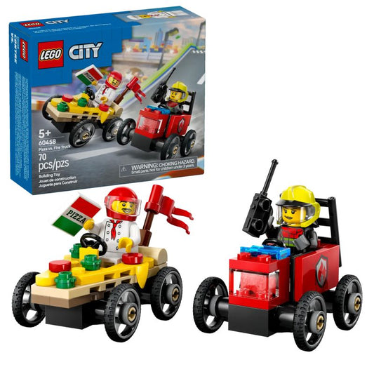 LEGO City - Pizza vs. Fire Truck Race Car
