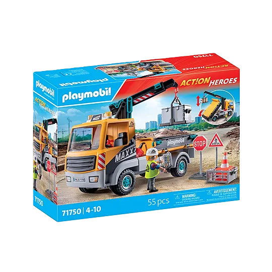 PLAYMOBIL Construction Truck with Crane 71750