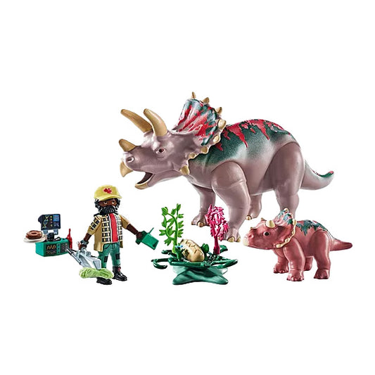 PLAYMOBIL Dinos Triceratops Family 71821