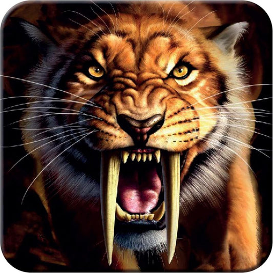 Cork Coaster - Sabertooth - 3D