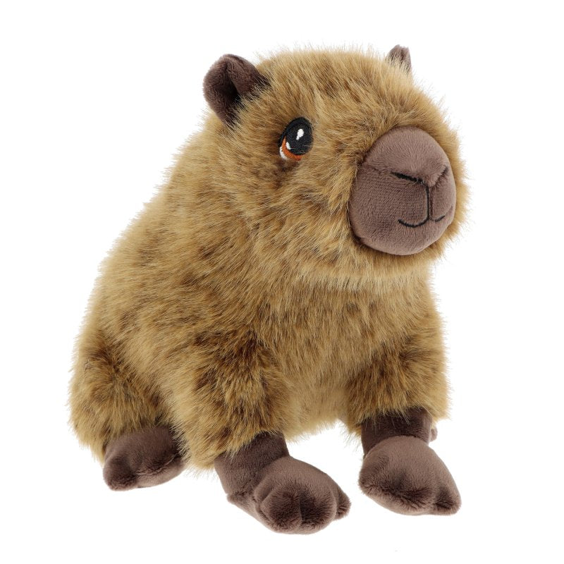 Plush toy capybara on a white background