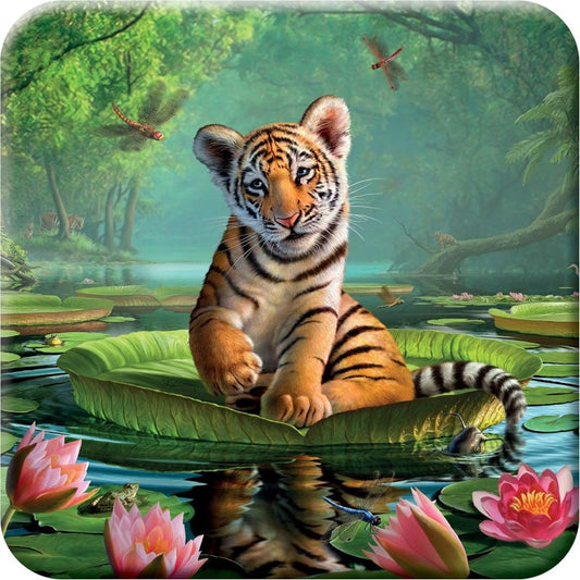 Cork Coaster - Tiger Lily  - 3D