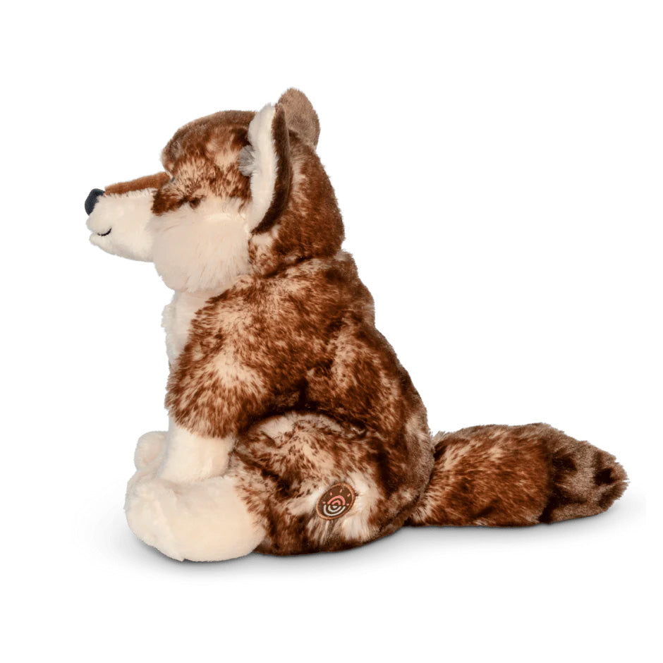 Fahlo Plush toy wolf sitting on a white background