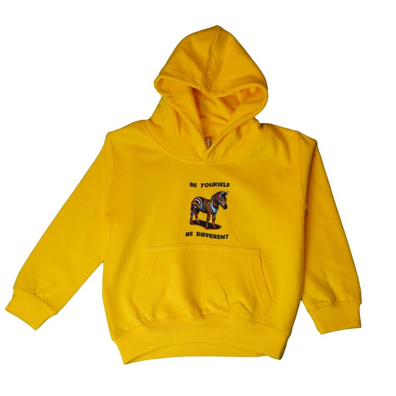 Yorkshire Wildlife Park Kids Be Yourself Rainbow Zebra Kids Hoodie