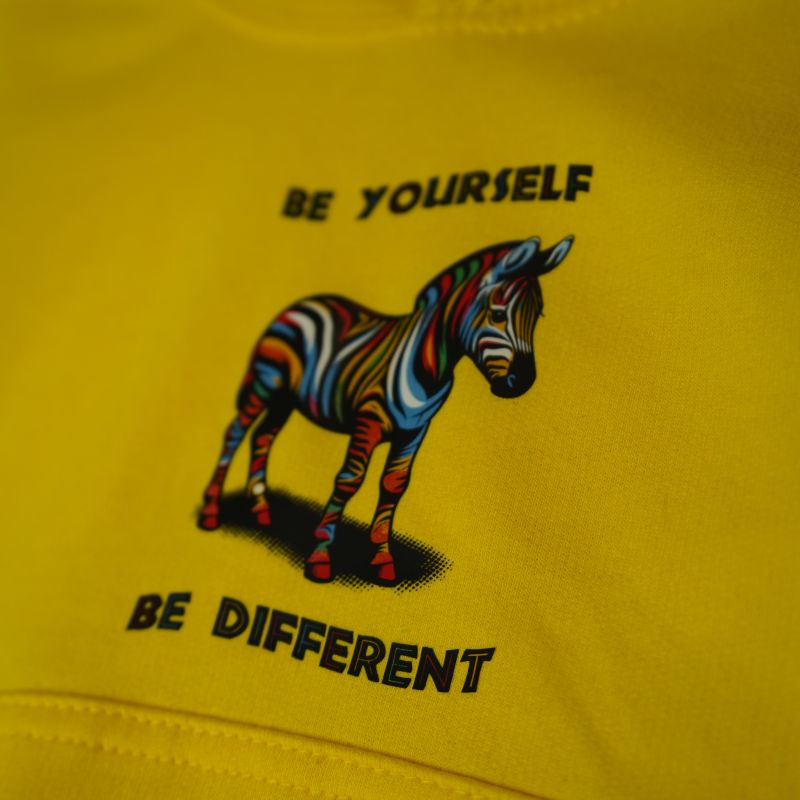 Yorkshire Wildlife Park Kids Be Yourself Rainbow Zebra Kids Hoodie