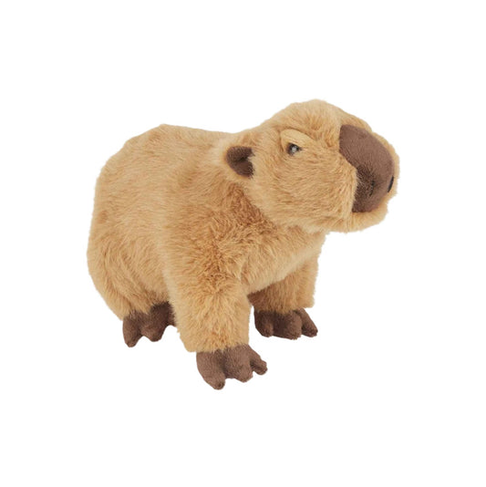 Plush toy of a capybara on a white background