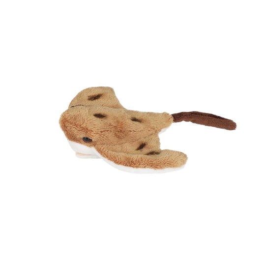 Plush toy ray on a white background