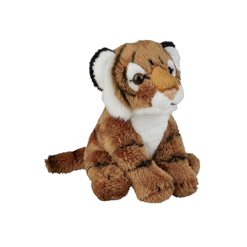 Plush toy tiger on a white background
