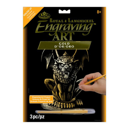 Engraving Art - Lion Gargoyle